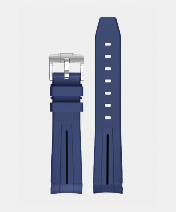 Bracelet de montre en caoutchouc - Bleu
